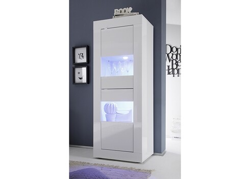 Vitriinkapp BASIC valge läige, 61x43xH162 cm, LED