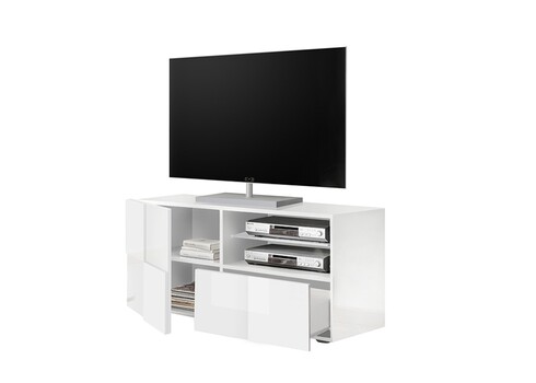 Tv-alus DAMA valge läige, 121x43xH57 cm, LED