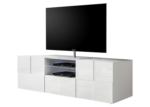 Tv-alus DAMA valge läige, 181x43xH57 cm, LED