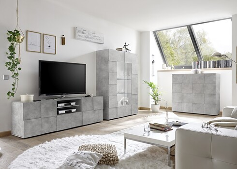 Tv-alus DAMA betoonhall, 181x43xH57 cm, LED