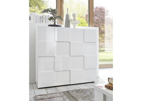 Kummut DAMA valge läige, 121x43xH111 cm