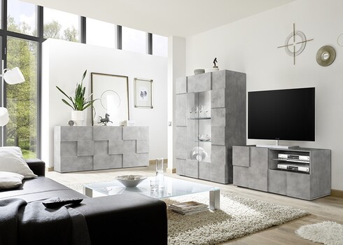 Kummut DAMA betoonhall, 181x43xH84 cm