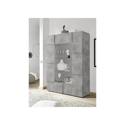 Vitriinkapp DAMA betoonhall, 121x43xH166 cm, LED