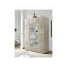 Vitriinkapp DAMA tamm Sonoma, 121x43xH166 cm, LED