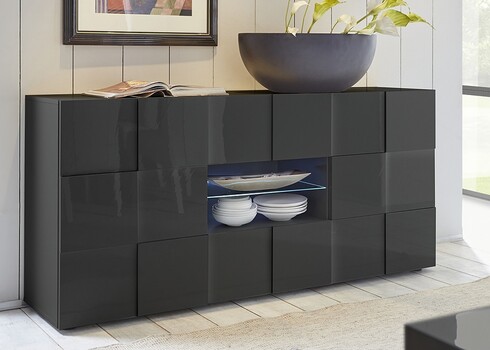 Kummut DAMA antratsiit läige, 181x43xH84 cm, LED