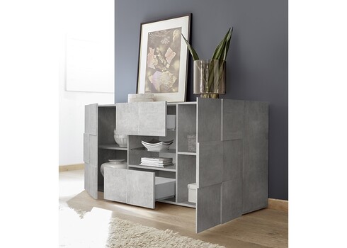 Kummut DAMA betoonhall, 181x43xH84 cm, LED