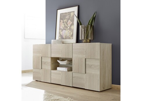 Kummut DAMA tamm Sonoma, 181x43xH84 cm, LED