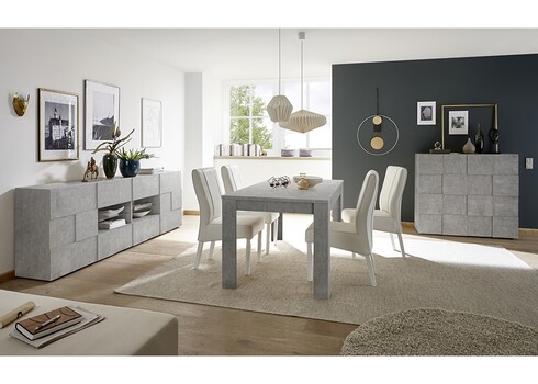 Kummut DAMA betoonhall, 241x43xH84 cm, LED