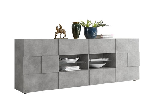 Kummut DAMA betoonhall, 241x43xH84 cm, LED