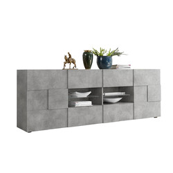 Kummut DAMA betoonhall, 241x43xH84 cm, LED