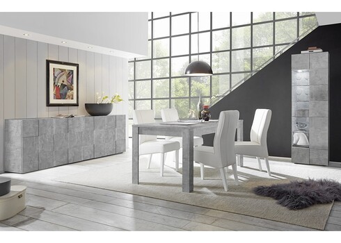 Vitriinkapp DAMA betoonhall, 60x43xH187 cm, LED