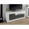 Tv-alus URBINO valge läige / tumehall, 138x42xH56 cm, LED