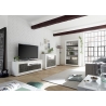 Tv-alus URBINO valge läige / tumehall, 138x42xH56 cm, LED
