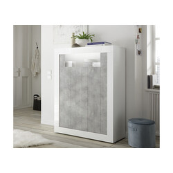 Kummut URBINO valge läige / betoon, 110x42xH144 cm, LED