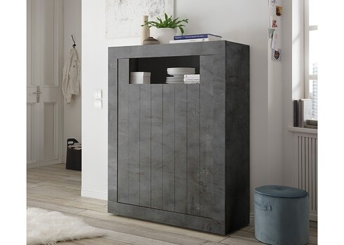 Kummut URBINO tumehall, 110x42xH144 cm, LED