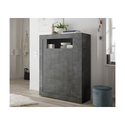 Kummut URBINO tumehall, 110x42xH144 cm, LED