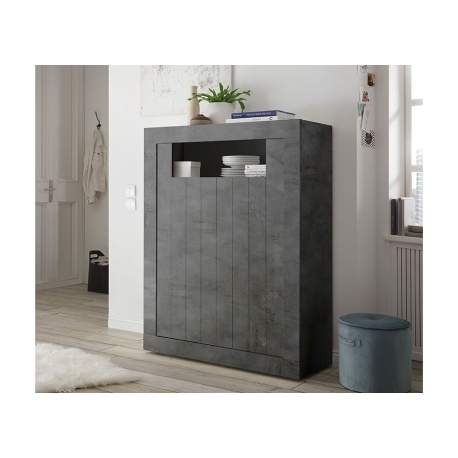 Kummut URBINO tumehall, 110x42xH144 cm, LED