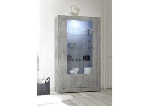 Vitriinkapp URBINO betoon, 110x42xH191 cm, LED