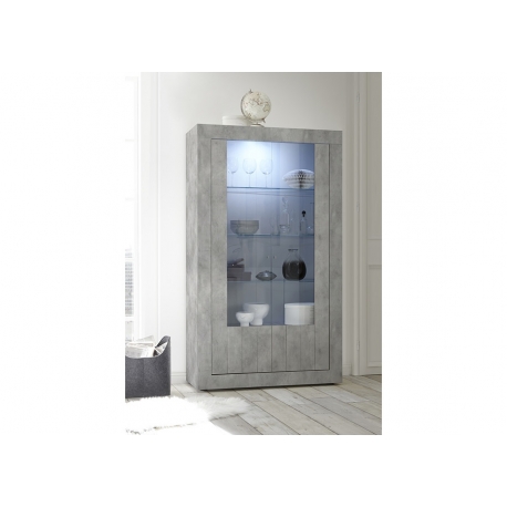 Vitriinkapp URBINO betoon, 110x42xH191 cm, LED