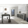 Vitriinkapp URBINO betoon / tumehall, 110x42xH191 cm, LED
