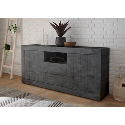 Kummut URBINO tumehall, 184x42xH86 cm, LED
