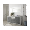 Kummut URBINO betoon / tumehall, 184x42xH86 cm, LED