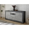 Kummut URBINO tumehall / betoon, 184x42xH86 cm, LED