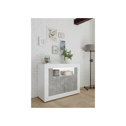 Kummut URBINO valge läige / betoon, 110x42xH86 cm, LED