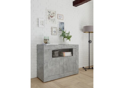 Kummut URBINO betoon, 110x42xH86 cm, LED