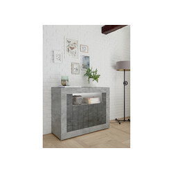 Kummut URBINO betoon / tumehall, 110x42xH86 cm, LED