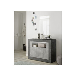 Kummut URBINO tumehall / betoon, 110x42xH86 cm, LED