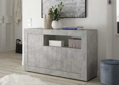 Kummut URBINO betoon, 138x42xH86 cm, LED