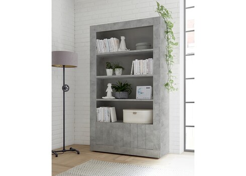 Riiul URBINO betoon, 110x42xH191 cm, LED