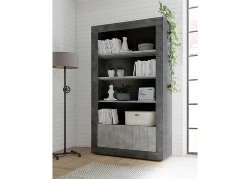 Riiul URBINO tumehall / betoon, 110x42xH191 cm, LED