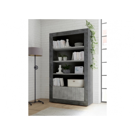 Riiul URBINO tumehall / betoon, 110x42xH191 cm, LED