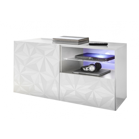 Tv-alus PRISMA valge läige, 122x42xH57 cm