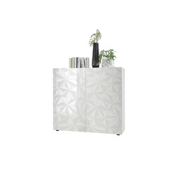 Kummut PRISMA valge läige, 121x42xH111 cm