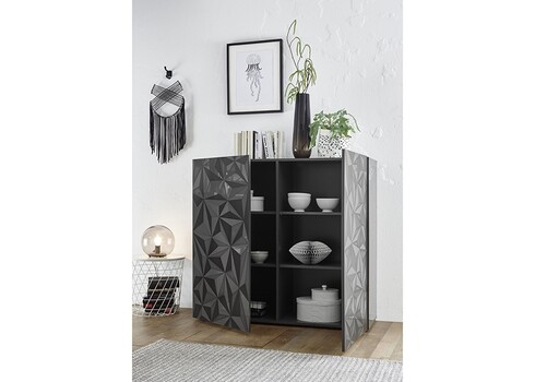 Kummut PRISMA antratsiit läige, 121x42xH111 cm