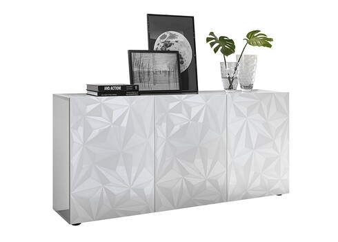 Kummut PRISMA valge läige, 181x42xH84 cm