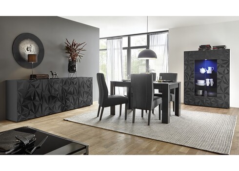 Vitriinkapp PRISMA antratsiit läige, 121x42xH166 cm, LED