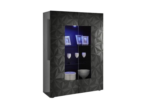 Vitriinkapp PRISMA antratsiit läige, 121x42xH166 cm, LED