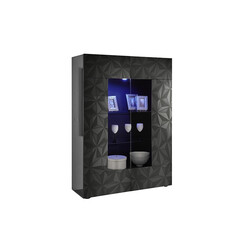 Vitriinkapp PRISMA antratsiit läige, 121x42xH166 cm, LED