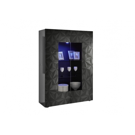 Vitriinkapp PRISMA antratsiit läige, 121x42xH166 cm, LED