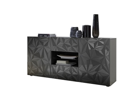 Kummut PRISMA antratsiit läige, 181x42xH84 cm, LED