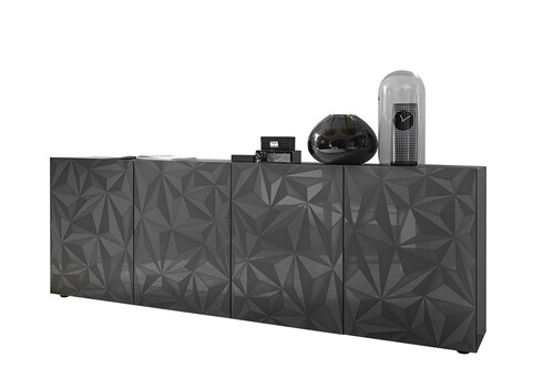 Kummut PRISMA antratsiit läige, 241x42xH84 cm, LED