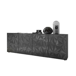 Kummut PRISMA antratsiit läige, 241x42xH84 cm, LED