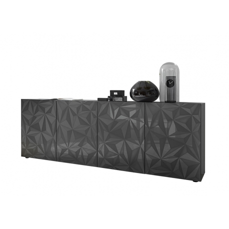 Kummut PRISMA antratsiit läige, 241x42xH84 cm, LED