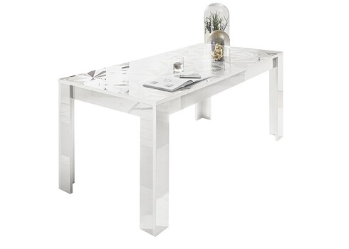 Söögilaud PRISMA valge läige, 180x90xH79 cm