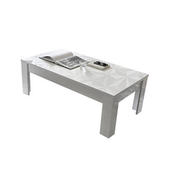 Diivanilaud PRISMA valge läige, 122x65xH45 cm