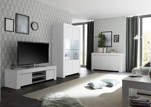 Tv-alus FIRENZE mattvalge, 138x42xH44 cm